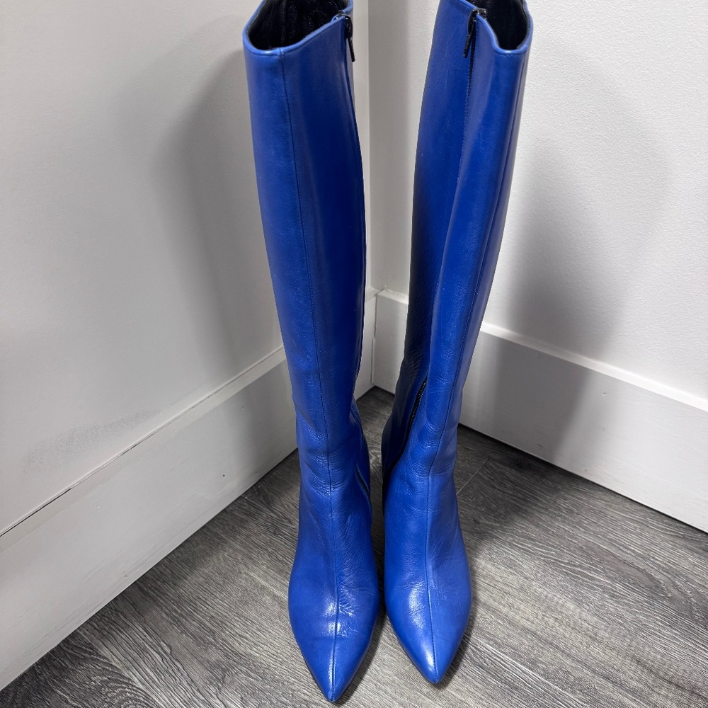 Clizia Italian Boots in Mark Blue